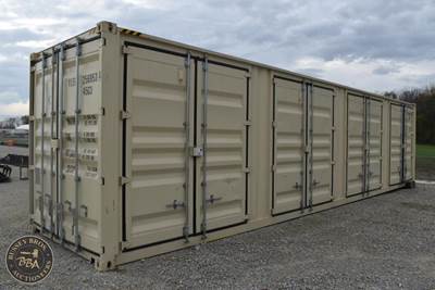 40Ft Shipping Container 4 Side Entry Door Pairs, Double End Doors, Wood Floor,