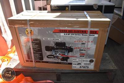 Ats Electric Winch 13,000lb Single-Line, 6hp Motor, Ats-EW13000, New/Unused