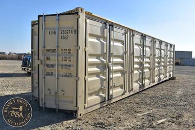 40Ft Shipping Container 4 Side Entry Double Doors, Rear Double Doors, Wood Floor