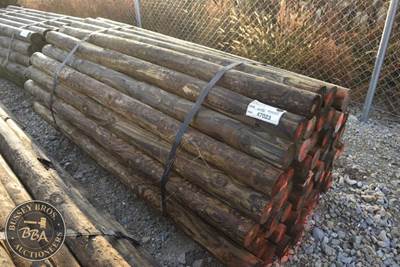 Treated Fence Post Approx 7Ft Long X 4 Inch Diameter Fence Post, Lot Contains 60