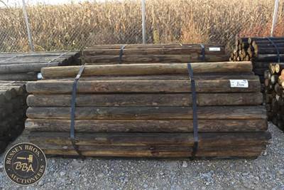 Treated Fence Post Approx 7Ft Long X 4 Inch Diameter Fence Post, Lot Contains 60