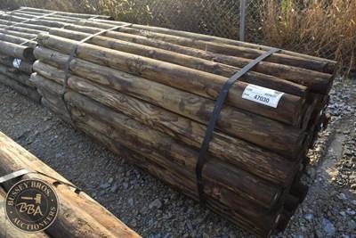 Treated Fence Post Approx 7Ft Long X 4 Inch Diameter Fence Post, Lot Contains 60