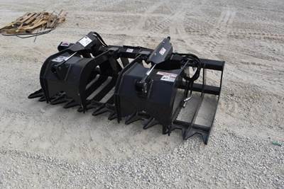 Stout Buckets  XHD 84-6 Grapple Attachment Skid Steer Mount, Double Grapple, 84