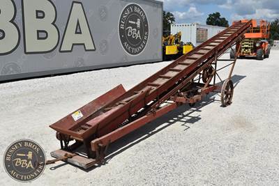 Bale Elevator-Wood Frame And Elevator, Chain Drive, Steel Wheels, 30ft Long