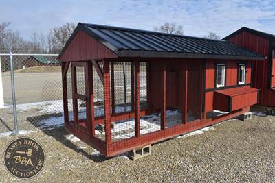 Chicken Coop 6Ft. X 16Ft. With Outside Run, 5 Chicken Roost With Outside Access,