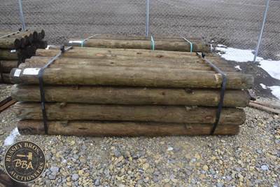 Treated Fence Post, 6IN X 8FT, 28 In Bundle