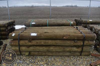 Treated Fence Post, 6IN X 8FT, 28 In Bundle