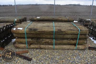 Treated Fence Post, 6IN X 8FT, 28 In Bundle