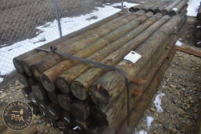 Treated Fence Post, 6IN X 8FT, 28 In Bundle