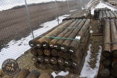 Treated Fence Post, 6IN X 8FT, 28 In Bundle