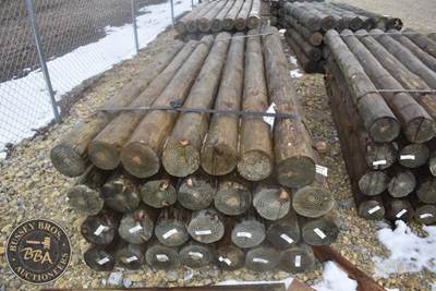 Treated Fence Post, 6IN X 8FT, 28 In Bundle