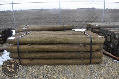 Treated Fence Post, 6IN X 8FT, 28 In Bundle