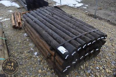 Treated Fence Post, 4IN X 8FT, 36 In Bundle
