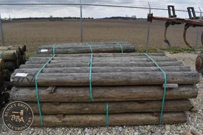 Treated Fence Post, Assorted 6IN-8IN X 8FT, 24 In Bundle