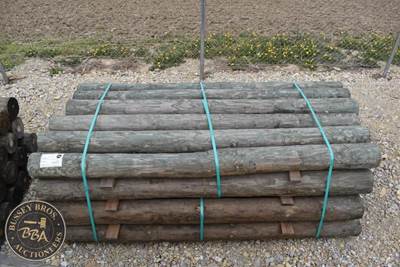 Treated Fence Post, Assorted 6IN-8IN X 8FT, 24 In Bundle