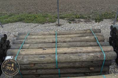 Treated Fence Post, Assorted 6IN-8IN X 8FT, 24 In Bundle