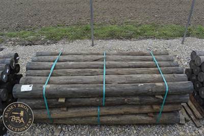 Treated Fence Post, Assorted 6IN-8IN X 8FT, 24 In Bundle