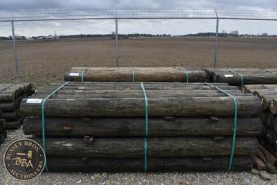 Treated Fence Post, Assorted 6IN-8IN X 8FT, 24 In Bundle