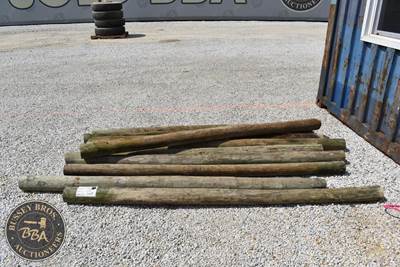 Treated Fence Post, Assorted 4IN X 8FT, 10 In Bundle