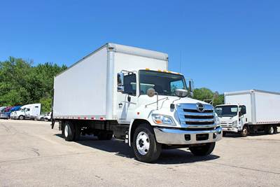 Hino 338 26 ft Box Truck - 260HP, 6 Speed Allison Rds Amt, Liftgate