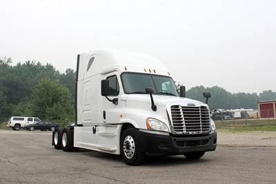 Freightliner Cascadia 125 Evolution Sleeper Semi Truck - Raised Roof Sleeper, Detroit 455HP, 10 Speed Manual