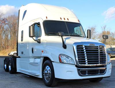 Freightliner Cascadia 126 Sleeper Semi Truck - Raised Roof Sleeper, Detroit 455HP, 10 Speed Manual