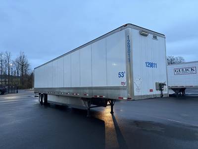 Wabash 53 ft Dry Van Trailer - Roll up Door, Spring, Sliding Axle