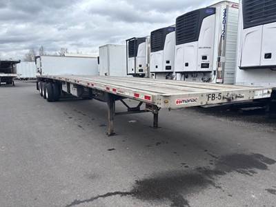 Manac 53x102 Quad Axle Combination Flatbed Trailer - Air Ride, Fixed Spread Axle