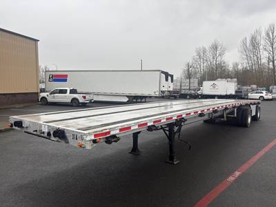 Ravens 48x96 Aluminum Flatbed Trailer - Air Ride, Fixed Spread Axle