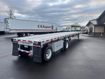 WILSON 48x102 Aluminum Flatbed Trailer - Air Ride, Fixed Spread Axle