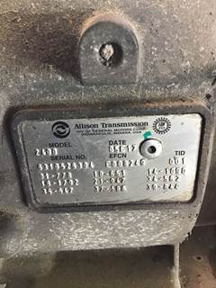 Allison 2400 Series Transmission for a 2005 Isuzu FTR