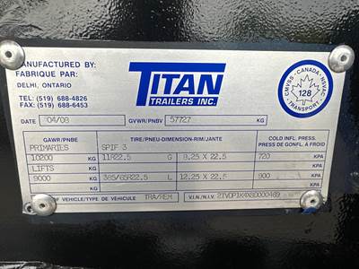 2008 Titan scrap-demo trailer