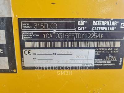 Caterpillar 315FL Excavator