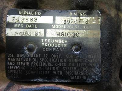 USED A/C COMPRESSOR MODEL# HG1000