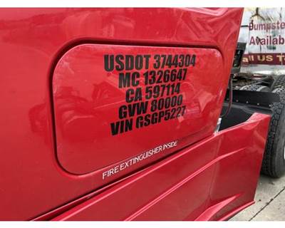 Freightliner Cascadia Left Rear Door Assembly for a Freightliner CASCADIA 125