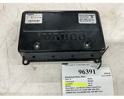Used Meritor Wabco SmartTrac  
PABS ECU E4C 12V 4S4M XBR HSA ESC 
4008667420,