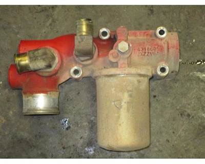 Used Cummins ISX15 Water Coolant Filter Base Inlet, Part # 4318605