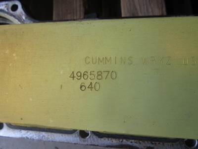 Cummins ISX Engine Oil Cooler