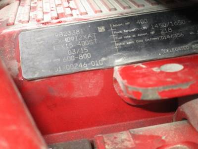 Cummins ISX15 Engine for a Freightliner CASCADIA 125