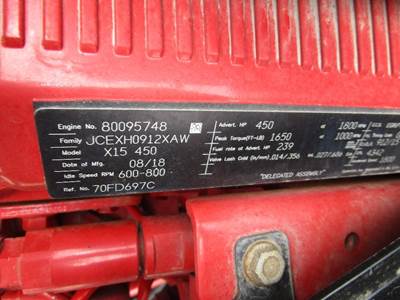 Cummins X-15 Engine for a International LT625