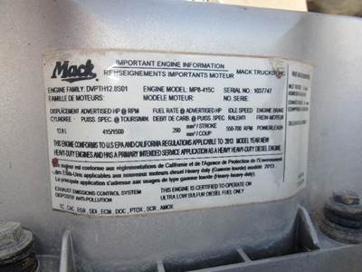 Mack MP8 Engine for a Mack CHU613