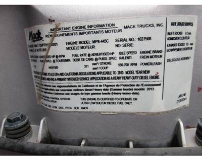 Mack MP8 Engine for a Mack CXU613