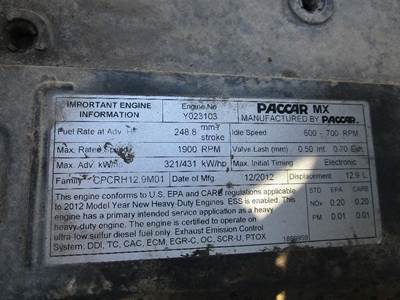Paccar MX-13 Engine for a Peterbilt 386