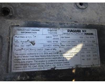Paccar MX-13 Engine for a Peterbilt 386