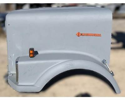 Used International 9300 65" Hood with Headlights (No Grille)