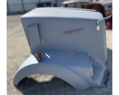 Used Kenworth T800 Set Back Axle Hood Assembly, 56" Long, with Headlights & Grille