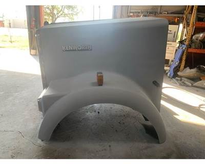 Used Kenworth W900B Hood 61 1/2" Down Center w/ Grille & Headlights, Right Side Air Cleaner Cutout