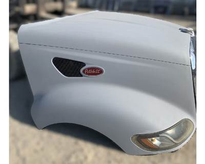Used Peterbilt 387 Hood Assembly with Headlights and Grille