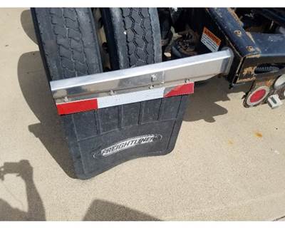 Used 2010 Freightliner Cascadia 125 Left Chrome Rear Mudflap Bracket with Mudflap