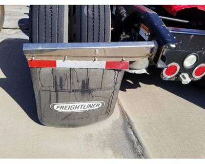 Used 2012 Freightliner Cascadia 125 Left Chrome Rear Mudflap Bracket with Mudflap